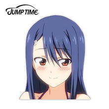 Jump Time Aho Girl Fuuki Iinchou 12.5 Cute Anime Girl Peeker Vinyl Decal Window Waifu Car Stickers 2024 - buy cheap