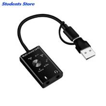 Auriculares 7,1, tarjeta de sonido externa para ordenador portátil, USB, Audio, 3D, micrófono 2024 - compra barato