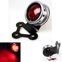 Luces LED traseras rojas para motocicleta, lámpara indicadora de luz trasera de frenos para Harley Dyna Sportster Chopper Bobber Cafe Racer, 12V 2024 - compra barato