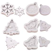 5Pcs Epoxy Resin Mold Christmas Tree Elk Snowflake Pendant Casting Silicone Mould for DIY Crafts Jewelry Keychain Making 2024 - buy cheap