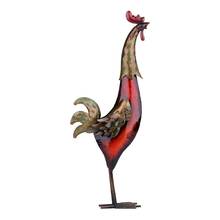 Metal Rooster Animal Garden Sculptures Art Decor,Outdoor Patio Lawn Back Yard Chicken Statue Decoration 2024 - buy cheap