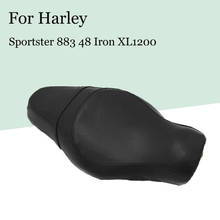 Asiento para conductor de motocicleta + pasajero, asiento para sofá, asiento de viaje, cojín trasero para Harley Sportster 883 48, accesorios de hierro XL1200 2024 - compra barato