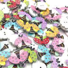 30pcs Mixed Cartoon Bee modeling Wooden buttons Fit sewing or Scrapbooking 21mm WB418 2024 - buy cheap