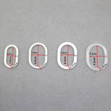 Ganchos de plástico transparente para cortina de baño, anillo de ducha flexible en forma de C, color blanco, 12 unids/lote 2024 - compra barato