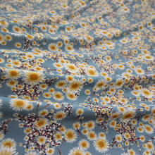 50*150cm Fresh Sunflower Floral Korean Silk Chiffon Fabric Dress Shirt Women's Clothing Children's Clothing Handmade DIY Fabric 2024 - buy cheap