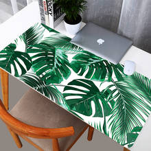 Alfombrilla de ratón con diseño de hojas tropicales para el hogar, tapete grande de 300x600mm para teclado y ratón, gran oferta 2024 - compra barato