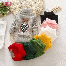 LZH/Детский свитер; Осень 2020; Новый детский пуловер с длинными рукавами; Вязаный свитер; Теплый свитер с высоким воротником для мальчиков и девочек 2024 - купить недорого