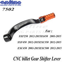 Alavanca de mudança de marchas cnc para motocross, modelos sxf250 sx450 sxf450 exc350 exc450 exc500 motocross enduro dirt bike 2024 - compre barato