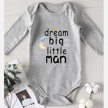 Macacão infantil de algodão, roupa de inverno para bebês meninos com estampa de escrito 2024 - compre barato