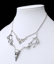 Bird Skull Necklace, Skull Choker, Gothic Choker, Gothic Jewelry, Branch Necklace 2024 - buy cheap