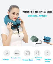 Neck Adjustable U Shape Memory Foam Travel Neck Pillow Foldable Head Neck Chin Support Cushion for Sleeping on Airplane Car 2024 - buy cheap