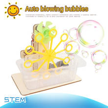 Electronic Automatic Bubble Machine Puzzles Science Manual DIY Stem Toy  Children Wooden Assemble Educational Toys 2024 - buy cheap