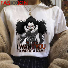 Camiseta de Death Note para mujer, ropa urbana vintage, blanca, harajuku, harajuku, kawaii 2024 - compra barato