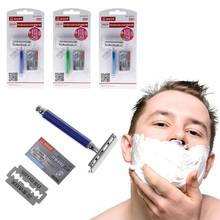 1 Set Safety Manual Razor Double Edge Blade Replacement Men Beard Trimming Facial Care Hair Mustache Remove Home Accessory  2024 - buy cheap