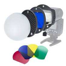 Полусферический рассеиватель света соты софтбокс с магнитным универсальным креплением Adpater для Canon Nikon sony Yongnuo Speedlite 2024 - купить недорого