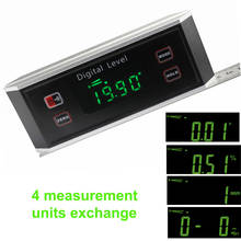 Transferidor digital eletrônico, inclinômetro com ímã iluminado, nível de ângulo, caixa de inclinômetro 2024 - compre barato