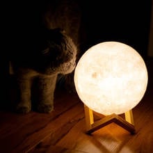 Lámpara de Luna LED con estampado 3D, luz nocturna que cambia de Color, lámpara de Luna táctil, luces para niños, lámpara de noche para decoración del hogar, regalo de cumpleaños para niños 2024 - compra barato