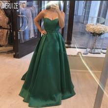 JIERUIZE Green Simple Satin Wedding Dresses Sweetheart Neck Beading Sashes Draped Bridal Dresses Backless Vestido De Noiva 2024 - buy cheap