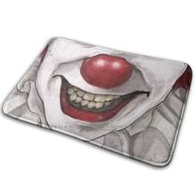 Tapete de máscara pennywise, tapete antiderrapante para porta de entrada de quarto, com máscara batizado e gancho 2024 - compre barato