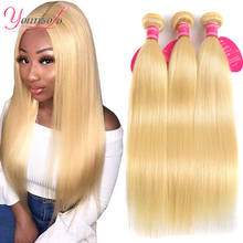 Younsolo 613 Straight Hair Bundles Peruvian Human Hair Bundles 100% Remy Human Hair Weaves Blonde Hair Extension 8-28 Inches 2024 - buy cheap