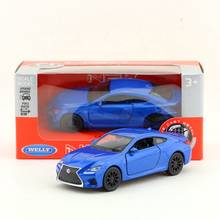 Welly 1:36 Diecast RC F Sport Car Blue White High Simulation Pull back Vehicle Alloy Metal Model Car 2024 - buy cheap