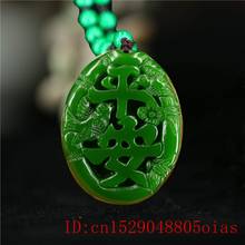 Green Jade Bird Pendant Necklace Carved Fashion Jewelry Amulet Gifts Chinese Charm Natural Jadeite 2024 - buy cheap