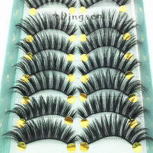 10 пар ручной работы 3D Мягкие искусственные норковые волосы Накладные ресницы "крест-накрест" Шпионские пушистые ресницы инструменты для макияжа глаз # y94 2024 - купить недорого