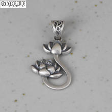 Handmade 100% 925 Silver Lotus Pendant Real Sterling Flower Women Pendant Pure Silver Lotus Flower Pendant 2024 - buy cheap