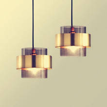 Скандинавский современный минималистичный креативный стеклянный подвесной светильник из кованого железа золотого цвета подвесной светильник для гостиной спальни 2024 - купить недорого