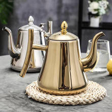 1L/1.5L Gold Teapot With Infuser Stainless Steel Water Kettle Tea Pot Polish Fashion Durable Coffee Cold Water Pot Home Tea Tool 2024 - buy cheap