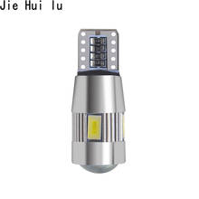 2x T10 W5W Автомобильный светодиодный фонарь с поворотным сигналом Canbus Авто Внутренний купольный светильник для чтения клиновидная боковая парковочная лампа 5W5 5630 6smd 2024 - купить недорого