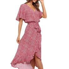Elegant Vintage French Chiffon Red Midi Dress V Neck Reformation A Line Sashes Loose Waist Summer Party Dress Women Vestidos 2024 - buy cheap