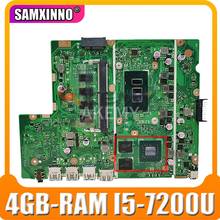 Akemy x540ub placa-mãe do portátil com 4gb-ram I5-7200U (v2g) para asus x540ub x540uv x540ubr original mainboard 90nb0im0-r00060 2024 - compre barato