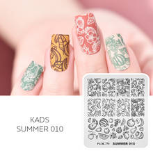 KADS Nail Stamping Plates Summer Theme Flamingo Leaves Overprinting Manicure Stamping Templates Stencil for Nail Art Stamper 2024 - buy cheap