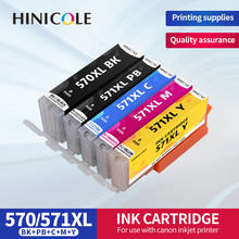 Hinicool-cartucho de tinta para impresora Canon PIXMA, recambio de tinta Compatible con modelos MG5750, MG5751, MG5752, MG6850, MG6851, MG6852, TS6050 y TS5050, 570, 571, PGI-570 y CLI571 2024 - compra barato