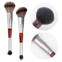 YALIAO Double-head Foundation Brushes Powder Eyeshadow Blush Brushes Professional Face Makeup Tool Wood Handle Pincel Maquiagem 2024 - buy cheap
