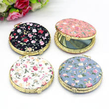 1pc Mini Makeup Compact Pocket Floral Mirror Portable Two-side Folding Make Up Mirror Women Vintage Cosmetic Mirrors for Gift 2024 - buy cheap