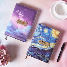 A5 Planner Starry Sky Codebook And Journals Password Agenda Office Bussiness Diary With Lock Notebooks School Supplies 2024 - buy cheap