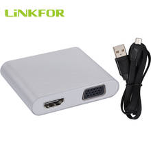 LiNKFOR Type-c to Hdmi VGA Adapter 3 in 1 USB Type C to HDMI VGA Adapter HD Converter Dual Display Multiports for Apple 2024 - buy cheap