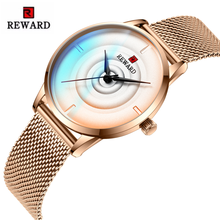 Relógio feminino colorido rosê ouro, relógio de pulso ultrafino à prova d'água fashion para mulheres 2024 - compre barato