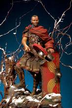 New Unassembled  1/24 75mm ancient Roman warrior stand with shield   Resin Figure Unpainted Model Kit 2024 - buy cheap