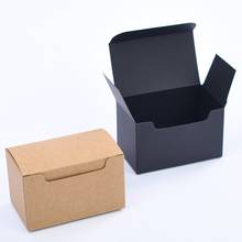 Cajas de papel para jabón de té, caja de cartón de 9,2x5,5x4cm para Tarjeta De Nombre, regalo artesanal, negro, 50 unids/lote 2024 - compra barato