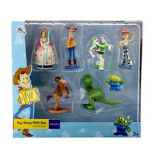 Figuras de acción de Toy Story, Buzz Lightyear, Woody, Jessie, Dinosaur, Bullseye, Horse, Little green, muñecos Modell con caja, 9 Uds. 2024 - compra barato