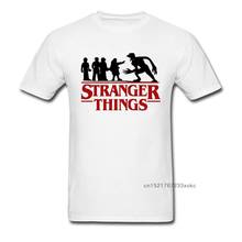 Summer Stranger Things T-shirt Men Cotton White Tops Tees TV Logo Tshirt Adventure Horror T Shirts Demogorgon Clothes 2024 - buy cheap