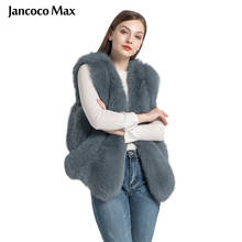 Fashion Style Short Vest Women 100% Real Fox Fur Gilet Winter Warm Top Quality Waistcoat Lady Natural Fur S7428 2024 - buy cheap