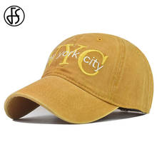 FS Summer Streetwear New York City Trucker Caps For Men Women Yellow Purple Cotton Baseball Cap Snapback Hip Hop Couple Hat 2021 2024 - buy cheap