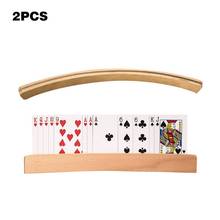 2pcs Wooden Hands-Free Playing Card Holder Board Game Poker Seat Lazy Poker Base Drop Shipping 2024 - buy cheap