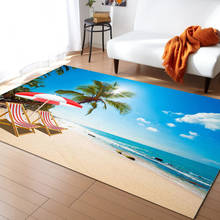 Alfombra antideslizante para el hogar, moqueta de playa, arena, cielo, nubes, mar, sala de estar, dormitorio y cocina 2024 - compra barato