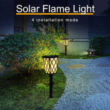 Waterproof Lawn Camps Flame Flickering Torch Light Outdoor Solar LED Fire Lights Garden Solar Powered LED Flame Lamp Cocina 2024 - buy cheap