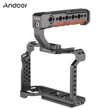 Andoer Aluminum Alloy Camera Cage Handle Grip with Cold Shoe Universal 1/4 3/8inch Threaded Holes with Wrench for Sony A7SIII 2024 - buy cheap